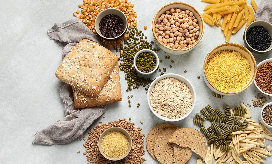Nudeln, Vollkorn, Hülsenfrüchte
