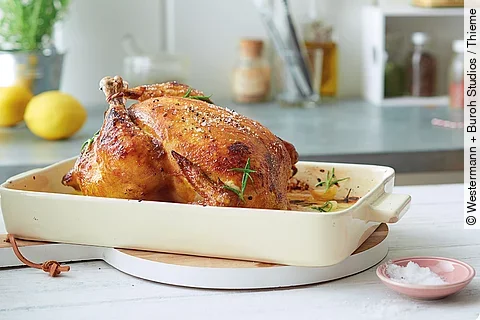 Zitronen-Knoblauch-Brathähnchen