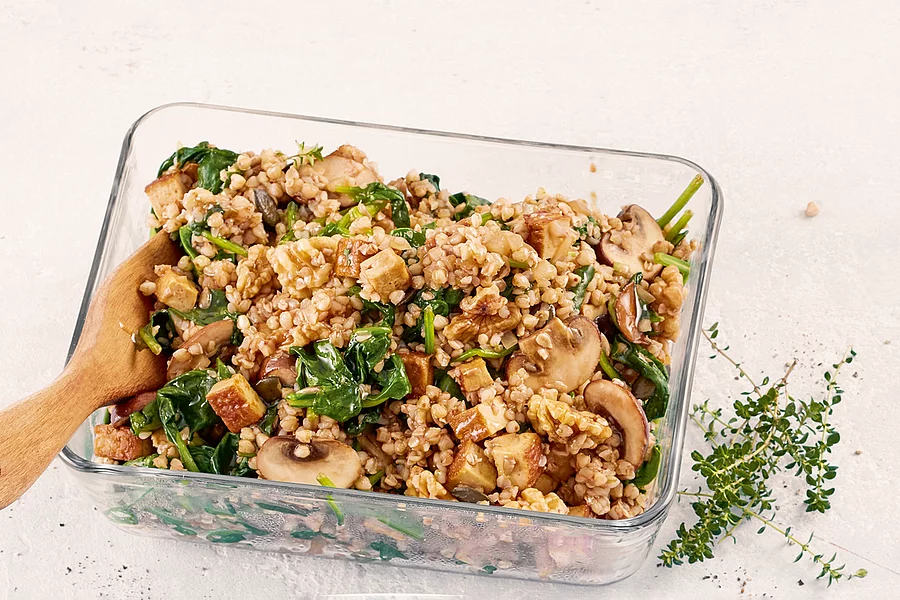 Nussige Buchweizen-Champignon-Pfanne