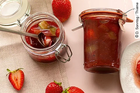 Rhabarber-Erdbeer-Kompott