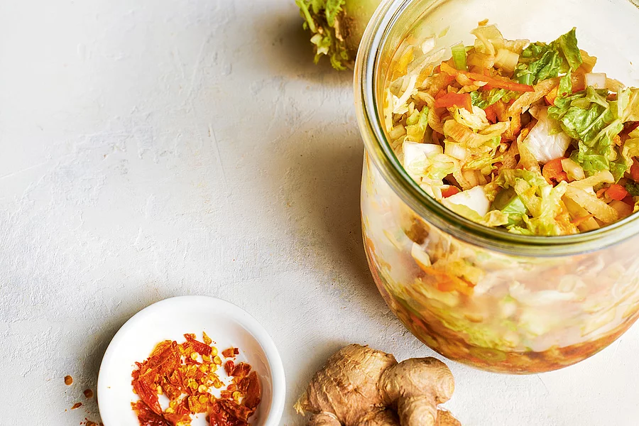 Basischer Chinakohlsalat nach Kimchi-Style