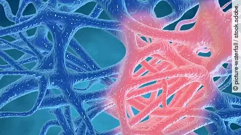 Grafische Darstellung einer Entzündung im Gewebe.