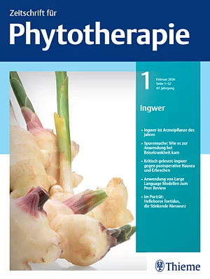 Cover: Zeitschrift für Phytotherapie