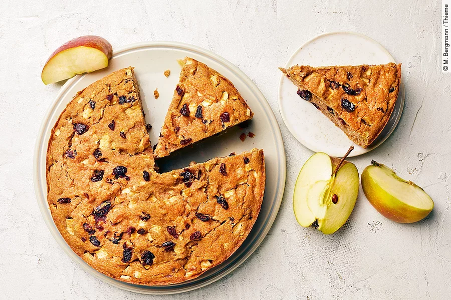Apfelkuchen mit Cranberrys