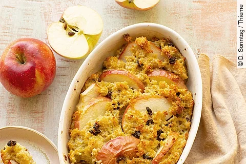 Hirseauflauf mit Äpfeln