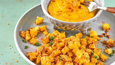 Sesamkartoffeln mit Mangosauce