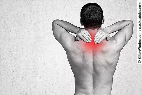 Schmerz, Nacken, Mann 