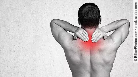 Schmerz, Nacken, Mann 