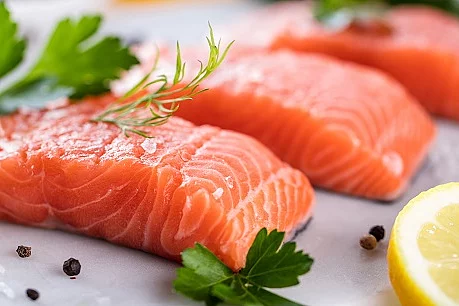 Lachs, Lachsfilet, Zitrone, Petersilie