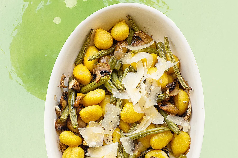 Ofen-Gnocchi mit Champignons