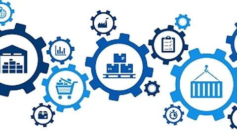 Wertschöpfungskette samt Transport, Lagerung und Vertrieb illustriert. 