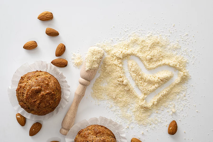Glutenfreie Muffins, Mandeln und Mandelmehl Glutenfreie Muffins, Mandeln und Mandelmehl