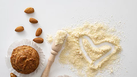 Glutenfreie Muffins, Mandeln und Mandelmehl