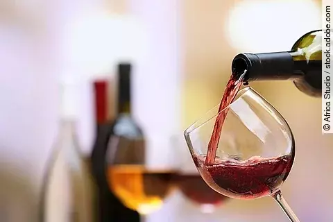 Rotwein, Glas, Flasche, Alkohol