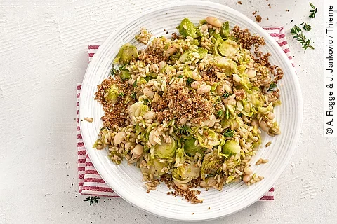 Rosenkohl-Bohnen-Risotto