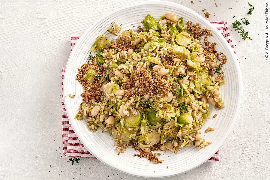 Rosenkohl-Bohnen-Risotto