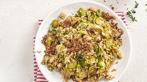 Rosenkohl-Bohnen-Risotto