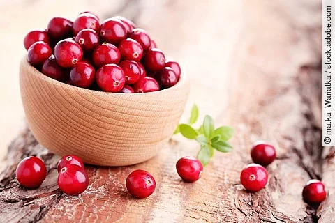 Cranberries in Holzschüssel