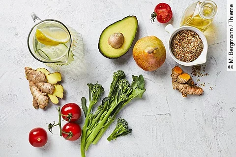 Spargel, Tomaten, Ingwer, Avocado, Kurkuma