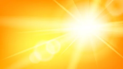 Hitze, heiße Sonne am Himmel