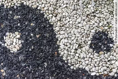 Close up beautiful yin yang stone  background.