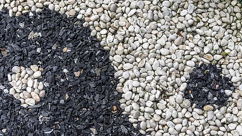 Close up beautiful yin yang stone  background.