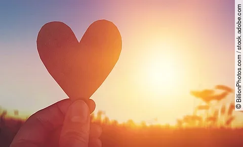 Liebe; Herz in der Sonne, postive Gefühle