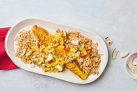 Exotischer Lachs mit Ananas-Salsa