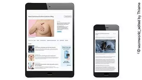 Das Portal Thieme Praxis auf dem IPad und dem Smartphone