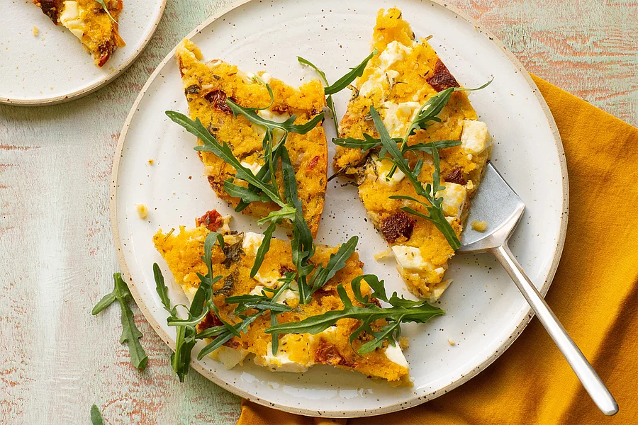 Polentaschnitten mit Rucola