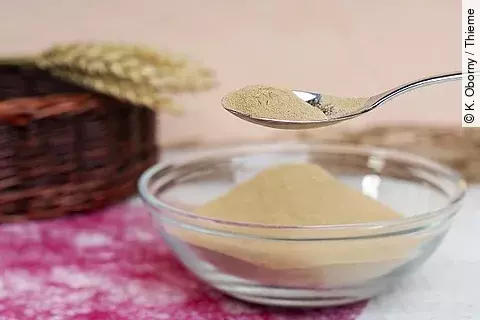 Heilerde in einer Schüssel.