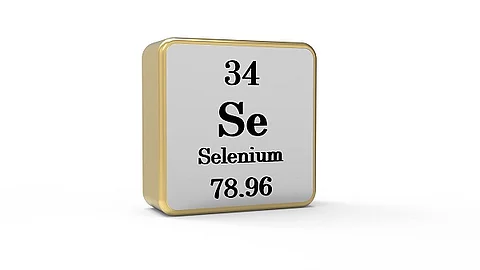 Selen im Periodensystem auf einem Würfel, Periodensystem