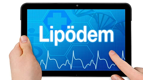 Tablet mit Diagnose Lipödem