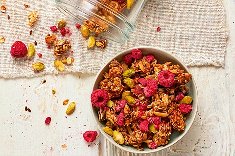 Himbeer-Pistazien-Granola