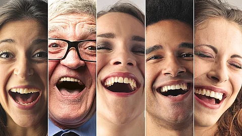 Laughing people 5 lachende Menschen