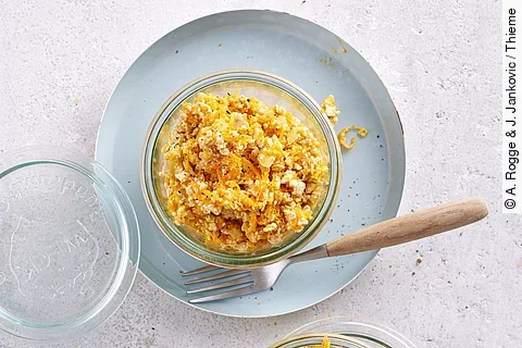 Veganes Rührei im Glas