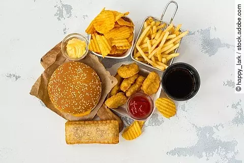 Junk Food, Burger, Pommes frites, Ketchup, Barbecue Sauce
