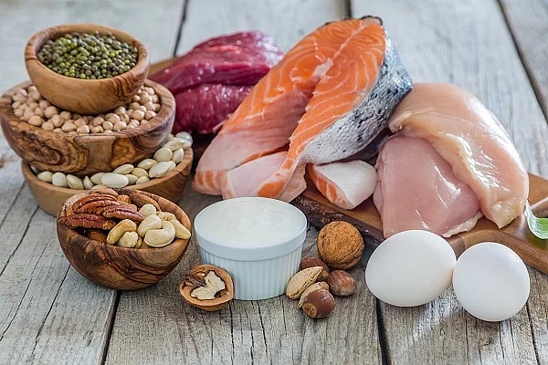 Gesunde, proteinreiche Nahrungsmittel