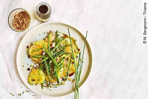 Schneller warmer Kartoffelsalat