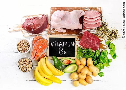 Products with Vitamin B6. 