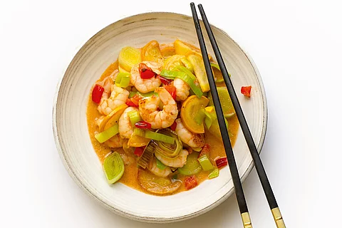 Rotes Garnelen-Curry