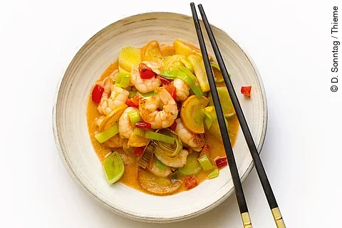 Rotes Garnelen-Curry