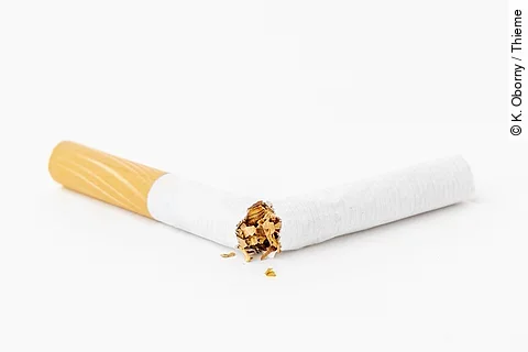 Zerbrochene Zigarette