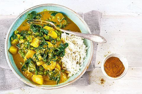 Spinat-Kartoffel-Curry