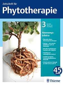 Cover Zeitschrift für Phytotherapie