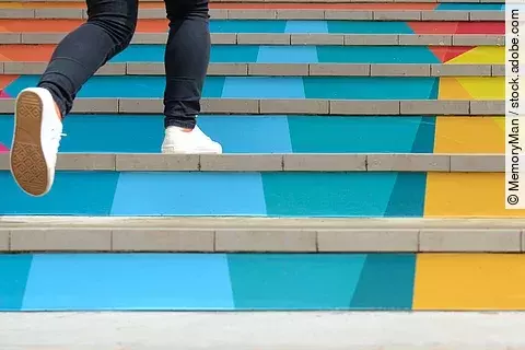 Gehen, Schritte, Treppe, Beine