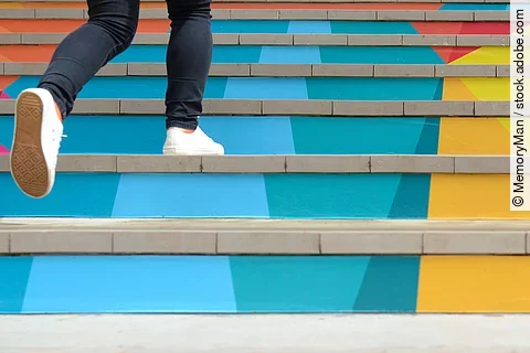 Gehen, Schritte, Treppe, Beine