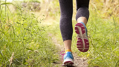 runner training outdoors