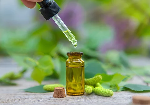 Birkenknospenextrakt in Braunfläschchen