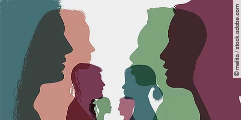 Menschen, Köpfe, bunt, divers, Vielfalt, Multikulti, Kulturen